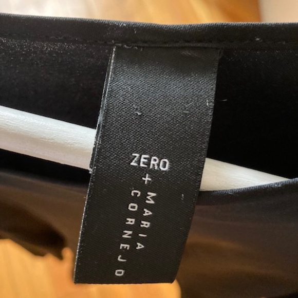 Zero + Maria Cornejo Black Silk Dress asymmetrical - Picture 2 of 2